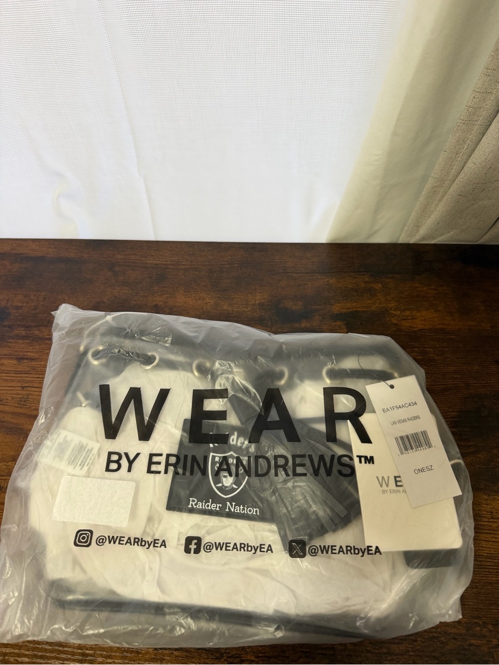 WEAR by Erin Andrews Las Vegas Raiders Clear Stadium Bucket Purse NWT